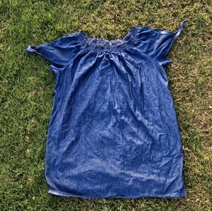 Denim Off-The shoulders dress